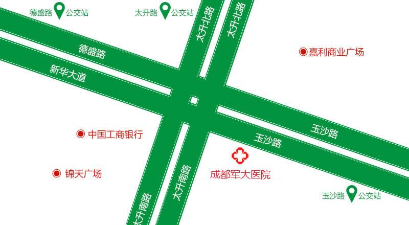 成都軍大醫院來院路線